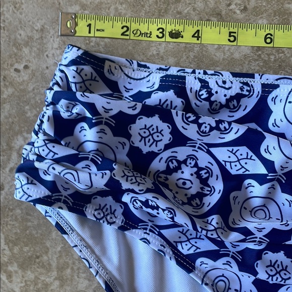 Blue Ruffle Top Bikini Set - Picture 6 of 7